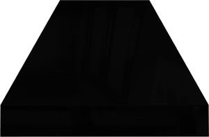 vidaXL Półki ścienne 4 szt. wysoki połysk, czarne, 90x23,5x3,8 cm, MDF 6