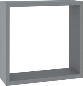 vidaXL Półki ścienne kostki, 3 szt., szare, MDF 6