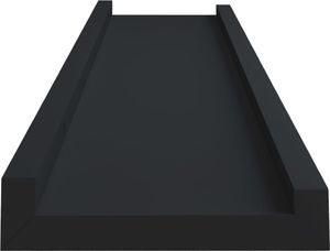 vidaXL Półki ścienne na zdjęcia, 2 szt., czarne, 60x9x3 cm, MDF 5