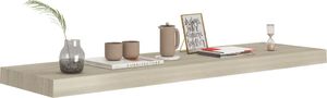 vidaXL Półki ścienne, 2 szt., kolor dębowy, 90x23,5x3,8 cm, MDF 3