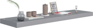 vidaXL Półki ścienne, 2 szt., szare, 90x23,5x3,8 cm, MDF 3
