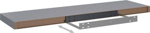 vidaXL Półki ścienne, 2 szt., szare, 90x23,5x3,8 cm, MDF 7