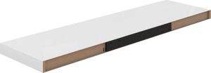 vidaXL Półki ścienne, 4 szt, wysoki połysk, białe, 90x23,5x3,8 cm, MDF 7