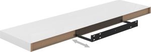 vidaXL Półki ścienne, 4 szt, wysoki połysk, białe, 90x23,5x3,8 cm, MDF 8
