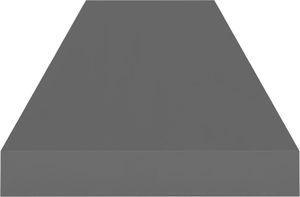 vidaXL Półki ścienne, 4 szt, wysoki połysk, szare, 90x23,5x3,8 cm, MDF 6