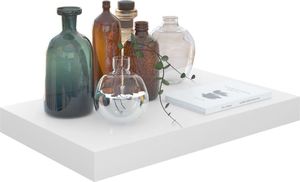 vidaXL Półki ścienne, 4 szt., białe, wysoki połysk, 40x23x3,8 cm, MDF 3