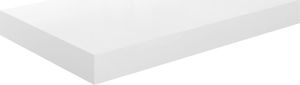 vidaXL Półki ścienne, 4 szt., białe, wysoki połysk, 40x23x3,8 cm, MDF 4