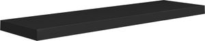 vidaXL Półki ścienne, 4 szt., czarne, 90x23,5x3,8 cm, MDF 4