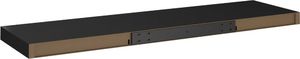 vidaXL Półki ścienne, 4 szt., czarne, 90x23,5x3,8 cm, MDF 8