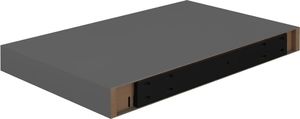 vidaXL Półki ścienne, 4 szt., szare, wysoki połysk, 40x23x3,8 cm, MDF 7