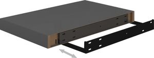 vidaXL Półki ścienne, 4 szt., szare, wysoki połysk, 40x23x3,8 cm, MDF 8