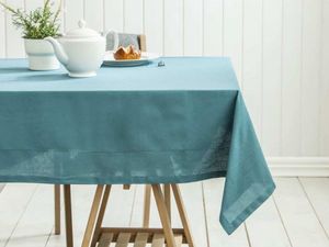 Obrus na stół bawełniany morski / zielono-niebieski 110 x 160 cm 1