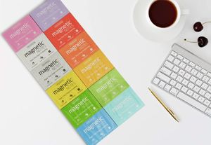 Karteczki elektrostatyczne, suchościeralne na notatki, różowe, 10x7 cm 2