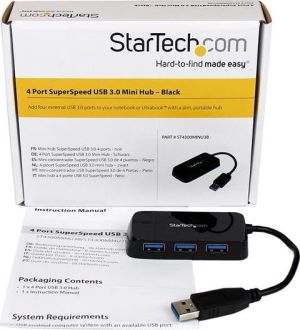 HUB USB StarTech 4x USB-A 3.0 (ST4300MINU3B) 5