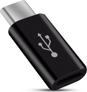 Adapter USB USB-C - microUSB Czarny  (82-uniw) 1