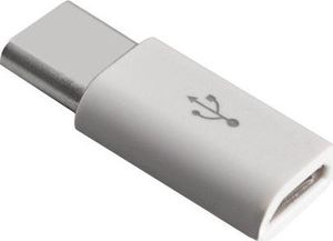 Adapter USB USB-C - microUSB Biały  (83-uniw) 1