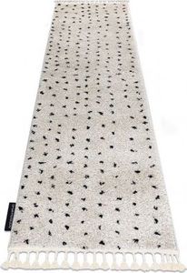 Dywany Łuszczów Dywan, Chodnik BERBER SYLA B752 kropki krem - do kuchni, przedpokoju, na korytarz, 70x300 cm 1