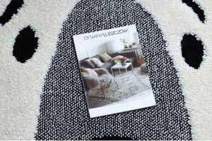 Dywany Łuszczów Dywan dziecięcy JOY Teddy miś, dla dzieci - Strukturalny, dwa poziomy runa krem / czarny, 160x220 cm 2