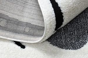 Dywany Łuszczów Dywan dziecięcy JOY Teddy miś, dla dzieci - Strukturalny, dwa poziomy runa krem / czarny, 140x190 cm 4