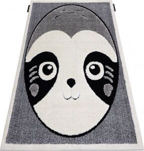 Dywany Łuszczów Dywan dziecięcy JOY Panda miś, dla dzieci - Strukturalny, dwa poziomy runa szary / krem, 160x220 cm 1