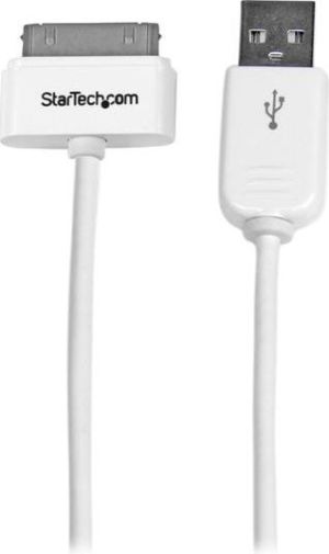 Kabel USB StarTech USB-A - Apple 30-Pin 1 m Biały (USB2ADC1M) 1