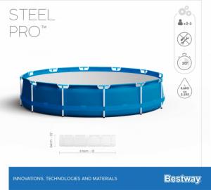 Bestway Basen stelażowy Steel Pro 396cm (5612E) 7