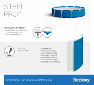 Bestway Basen stelażowy Steel Pro 396cm (5612E) 8