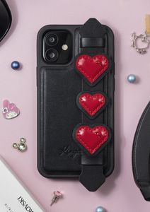 Kingxbar Sweet Series żelowe etui ozdobione oryginalnymi Kryształami Swarovskiego z podstawką iPhone 12 mini czarny uniwersalny 5