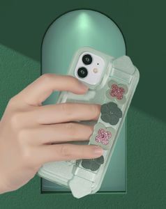 Kingxbar Sweet Series żelowe etui ozdobione oryginalnymi Kryształami Swarovskiego z podstawką iPhone 12 mini czarny uniwersalny 7