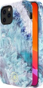 Kingxbar Kingxbar Agate Series eleganckie etui pokrowiec z nadrukiem agat iPhone 12 Pro / iPhone 12 niebieski uniwersalny 2