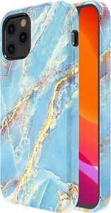 Kingxbar Kingxbar Marble Series eleganckie etui pokrowiec z nadrukiem marmur iPhone 12 mini niebieski uniwersalny 2