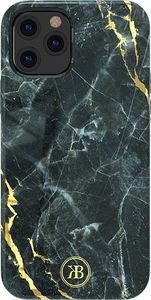 Kingxbar Kingxbar Marble Series eleganckie etui pokrowiec z nadrukiem marmur iPhone 12 mini czarny uniwersalny 1