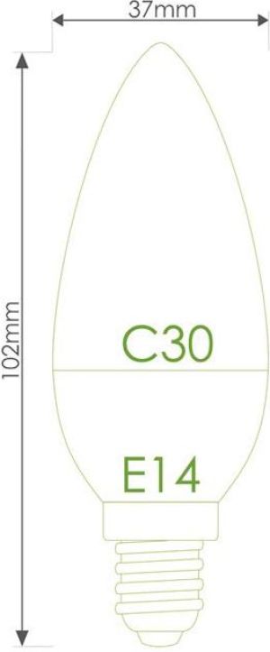 Whitenergy Żarówka LED E14, 5W, 396lm, 3000K, biała ciepła (10128) 6