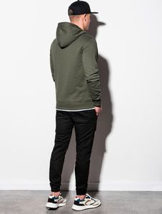 Ombre Bluza męska z kapturem B1082 - khaki L 3