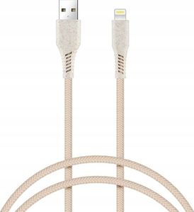 Kabel USB M-Import Lightning - Lightning 1 m Beżowy (5903140320951) 2