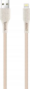 Kabel USB M-Import Lightning - Lightning 1 m Beżowy (5903140320951) 3