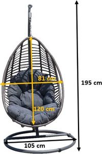 Bello Giardino Kokon BELLISSIMO z szarego technorattanu 7