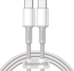 Kabel USB Baseus USB-C - USB-C 1 m Biały (CATGD-02) 1