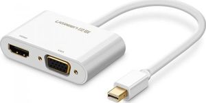 Adapter AV Ugreen DisplayPort Mini - HDMI - D-Sub (VGA) biały (10427) 1