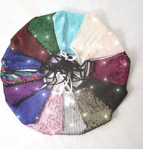 Zbrojownia Maska Ochronna z Cekinami Filtr FFP2 N95 PM2.5 Fioletowa 8