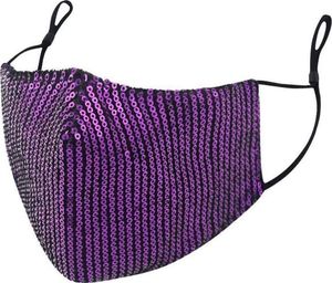Zbrojownia Maska Ochronna z Cekinami Filtr FFP2 N95 PM2.5 Fioletowa + 10 filtrów 3