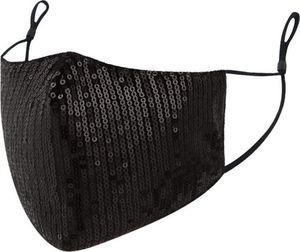 Zbrojownia Maska Ochronna z Cekinami Filtr FFP2 N95 PM2.5 Czarna + 10 filtrów 3
