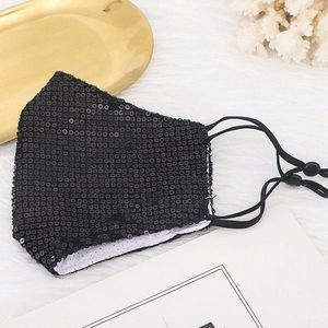 Zbrojownia Maska Ochronna z Cekinami Filtr FFP2 N95 PM2.5 Czarna + 10 filtrów 5