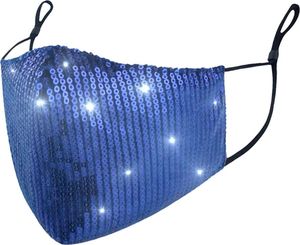 Zbrojownia Maska Ochronna z Cekinami Filtr FFP2 N95 PM2.5 Niebieska 2