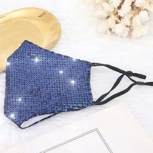 Zbrojownia Maska Ochronna z Cekinami Filtr FFP2 N95 PM2.5 Niebieska 5