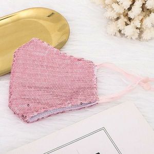 Zbrojownia Maska Ochronna z Cekinami Filtr FFP2 N95 PM2.5 Różowa + 10 filtrów 5