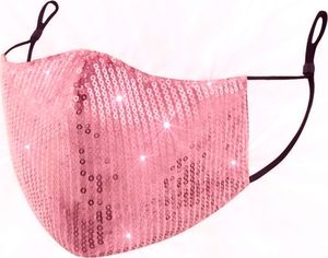 Zbrojownia Maska Ochronna z Cekinami Filtr FFP2 N95 PM2.5 Różowa 2
