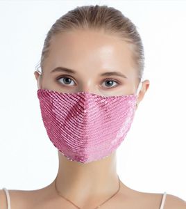 Zbrojownia Maska Ochronna z Cekinami Filtr FFP2 N95 PM2.5 Różowa 5