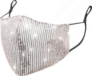 Zbrojownia Maska Ochronna z Cekinami Filtr FFP2 N95 PM2.5 Srebrna 2
