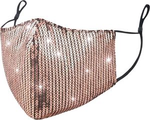 Zbrojownia Maska Ochronna z Cekinami Filtr FFP2 N95 PM2.5 Złota 2